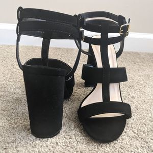 Black T-Strap Heels